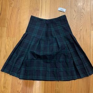 Navy green and blue plaque skirt